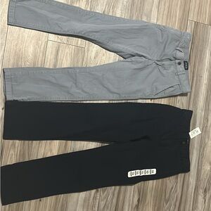 Place Kids Black and Gray Stretch Casual Pants